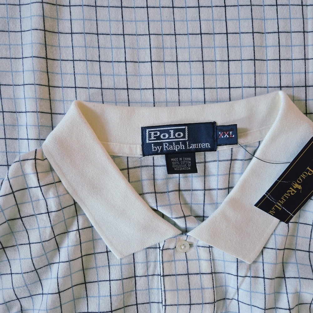 Polo Ralph Lauren Men's Vintage Check Short Sleeves Polo Classic Shirt Size XXL - Picture 6 of 6